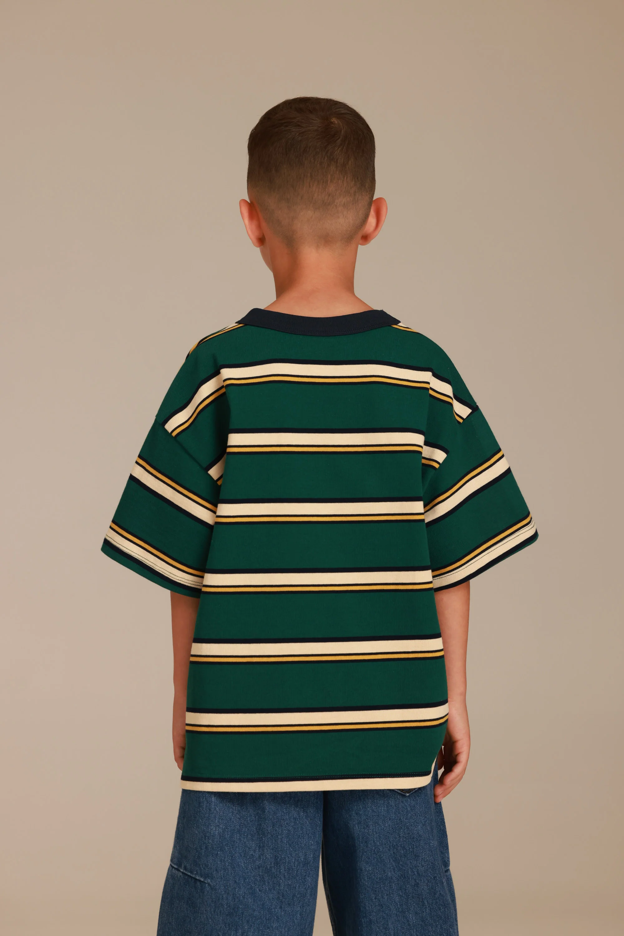חולצת נריסה פסים ירוקה - Image 6