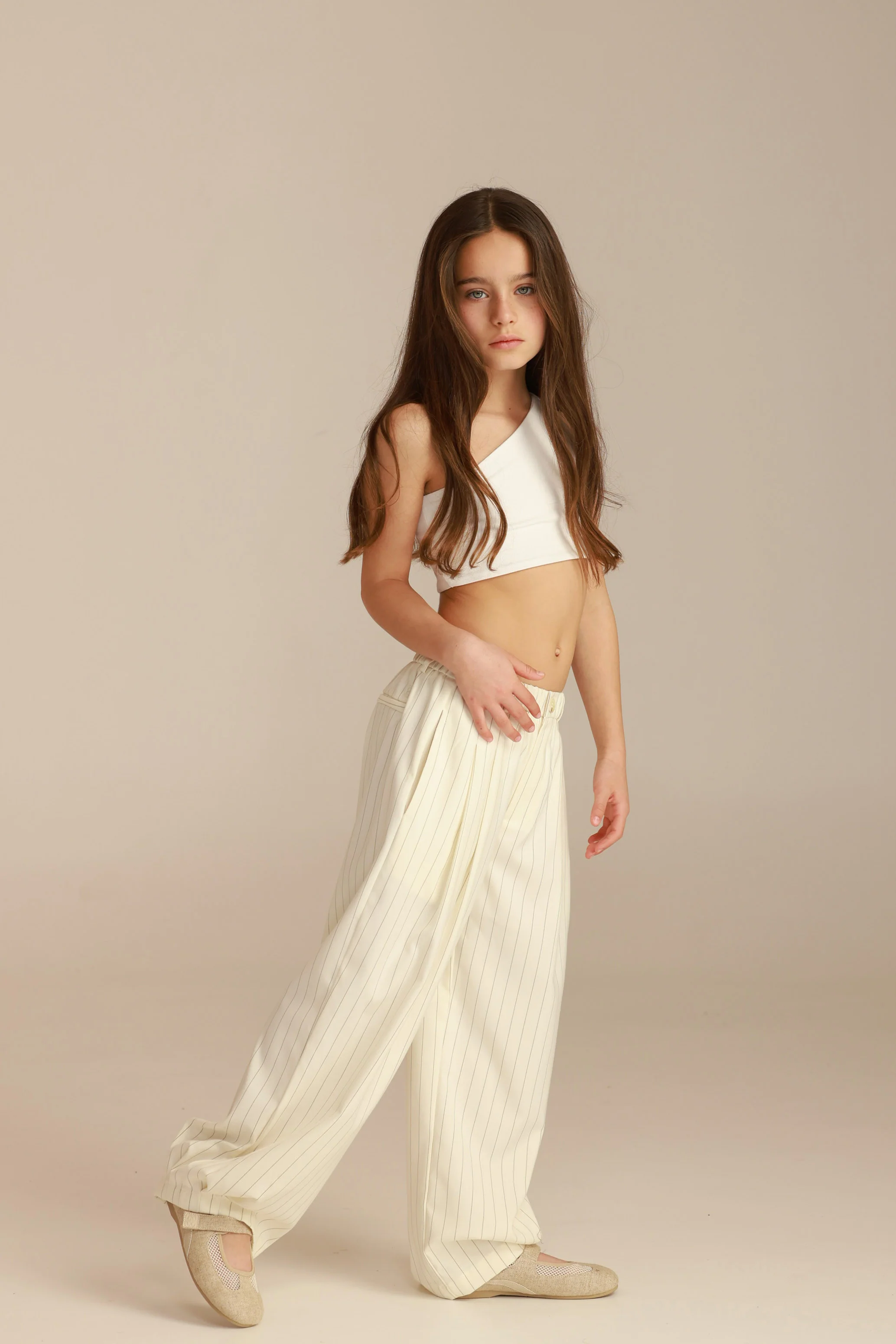 מכנסי לואן שמנת - Image 3